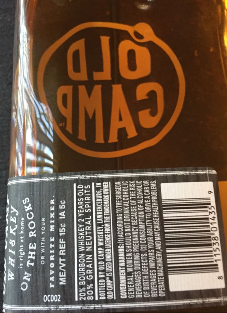 OLD CAMP - Old Camp Whishey (750 mL) alcohol collectible [Barcode 811538014359] - Main Image 2