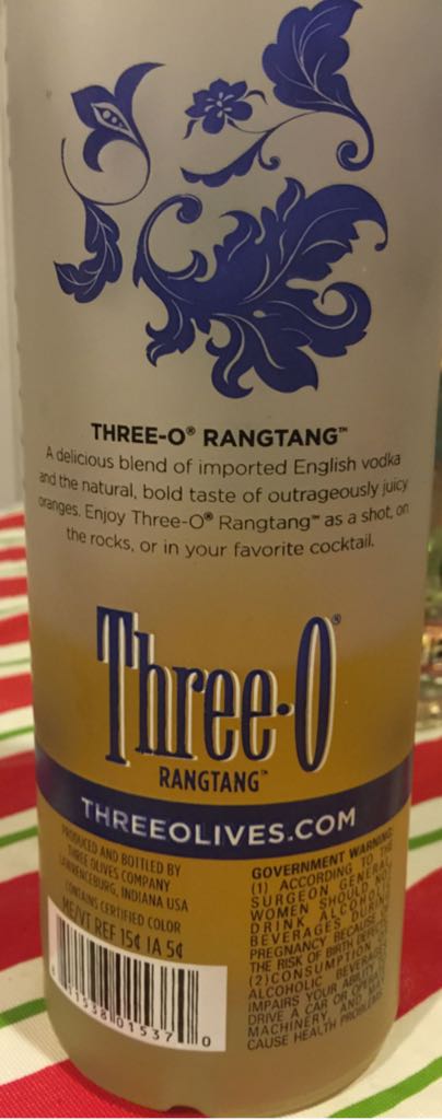 Three Olives Rangtang - n/a (750 mL) alcohol collectible [Barcode 811538015370] - Main Image 2