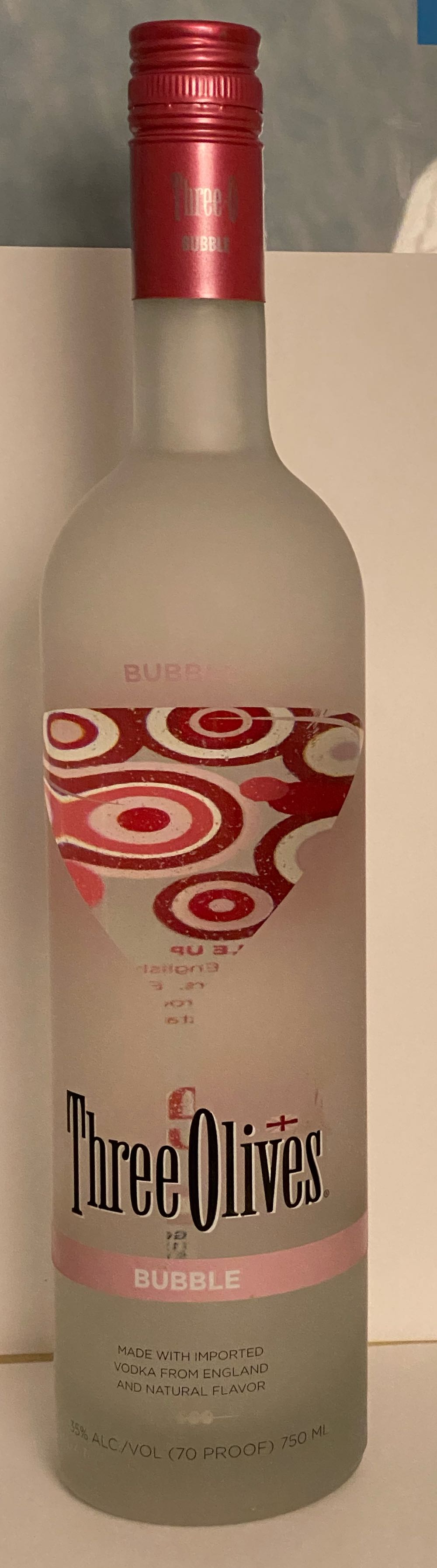 Bubble (Gum) Vodka  - Three Olives (750 mL) alcohol collectible [Barcode 811538015400] - Main Image 2