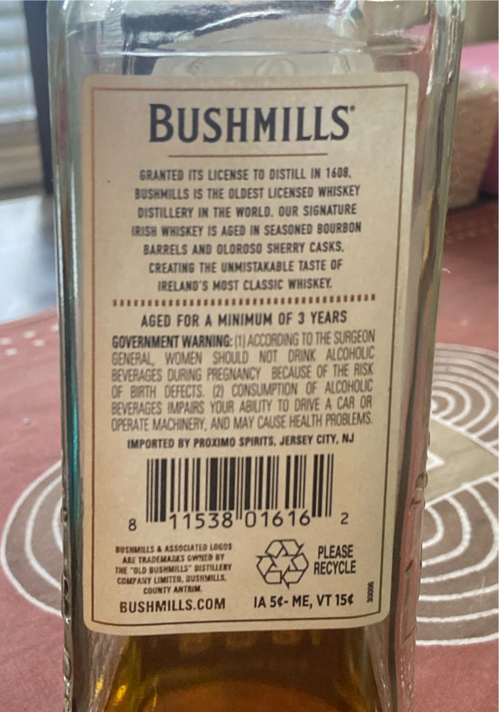 Bushmills Original Irish Whiskey 750ML - The Old Bushmills’ Distillery (750 mL) alcohol collectible [Barcode 811538016162] - Main Image 2