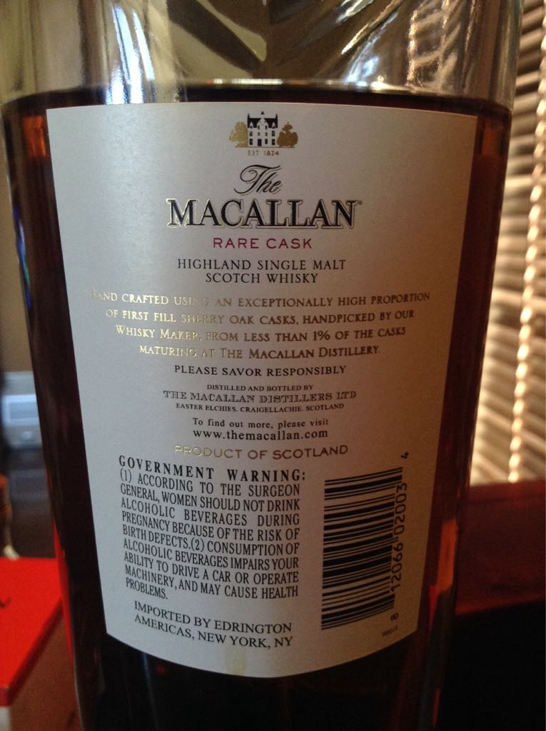 Macallan Rare Cask 2021 - The Macallan Distillers (750 mL) alcohol collectible [Barcode 812066020034] - Main Image 2