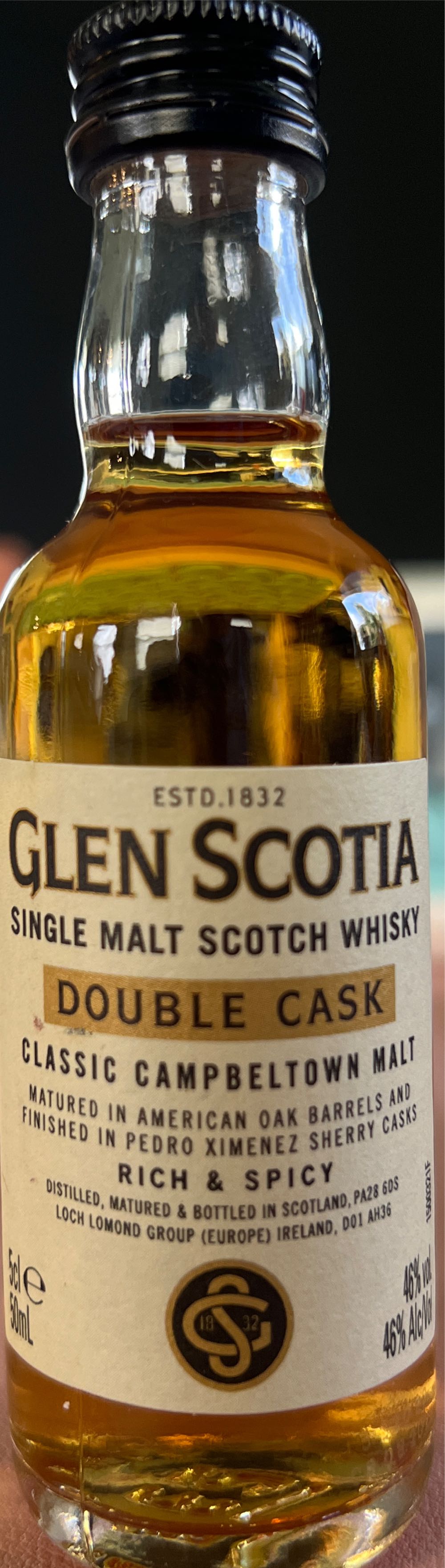Glen Scotia Double Cask - Glen Scotia Distillery (750 mL) alcohol collectible [Barcode 814065020572] - Main Image 2