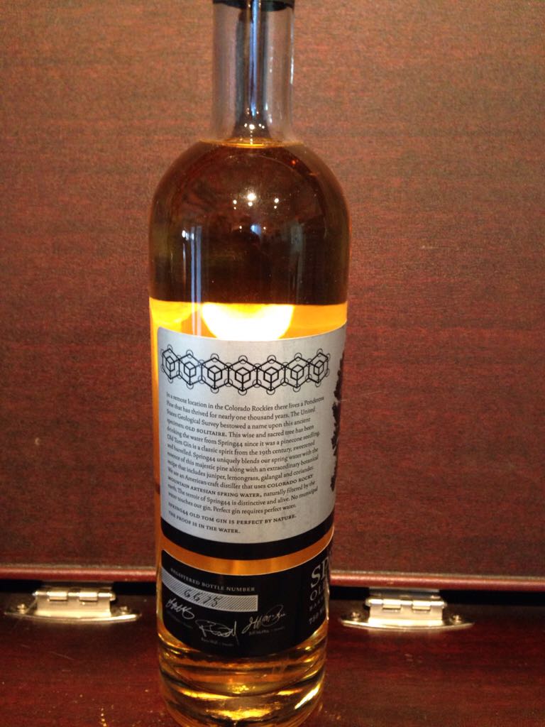 Spring 44 Old Tom Gin - Spring 44 alcohol collectible [Barcode 818778010059] - Main Image 2