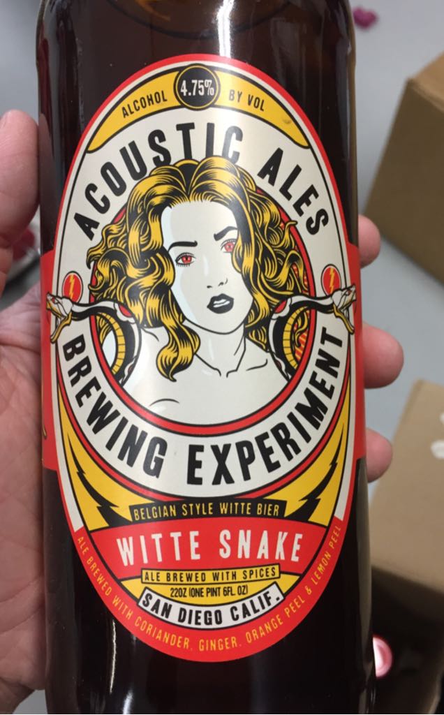 Witte Snake - Acoustic Ales Brewing Experiment (22 fl. oz.) alcohol collectible [Barcode 819702010039] - Main Image 1