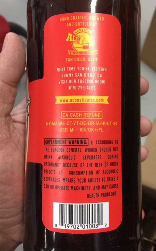 Witte Snake - Acoustic Ales Brewing Experiment (22 fl. oz.) alcohol collectible [Barcode 819702010039] - Main Image 2