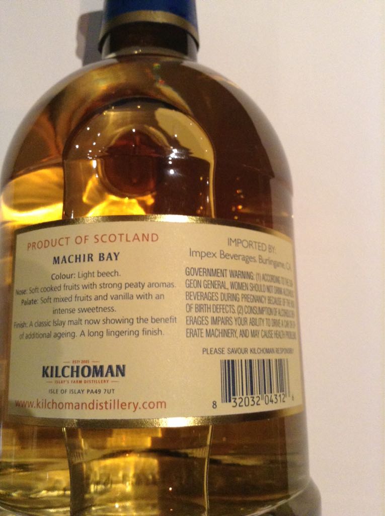Kilchoman Machir Bay - Kilchoman (750 mL) alcohol collectible [Barcode 832032043126] - Main Image 2