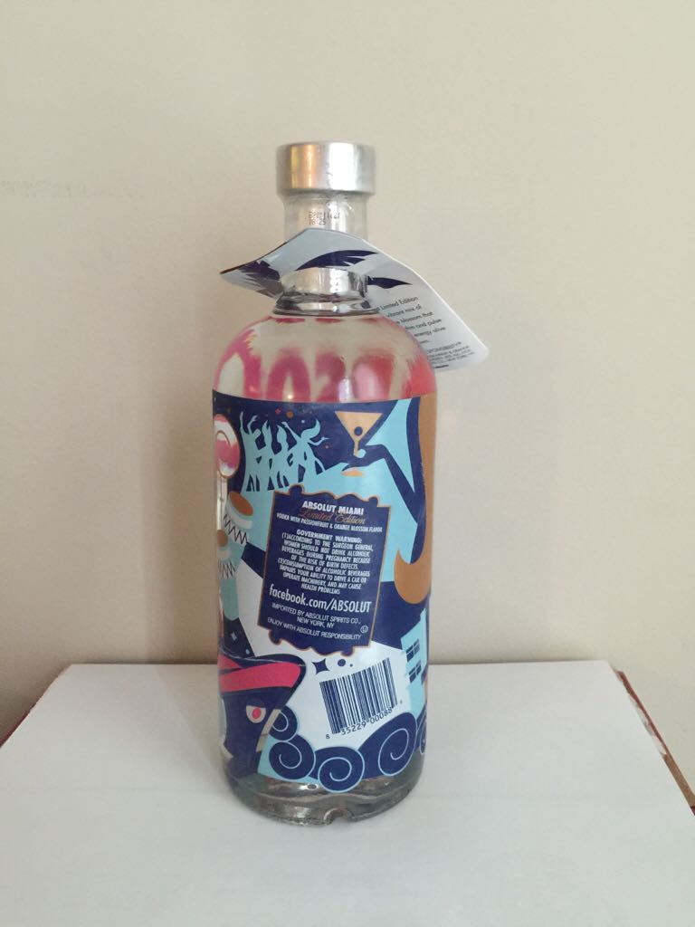 Absolut Miami Limited Edition - The Absolut Company (750 mL) alcohol collectible [Barcode 835229000889] - Main Image 2