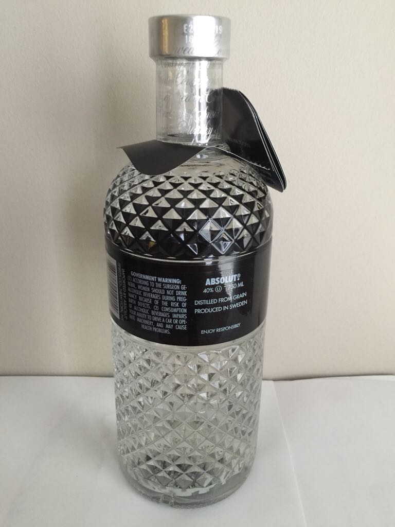 Absolut - Original Vodka - Glimmer Black - Absolut Spirits Co. (750 mL) alcohol collectible [Barcode 835229010154] - Main Image 2