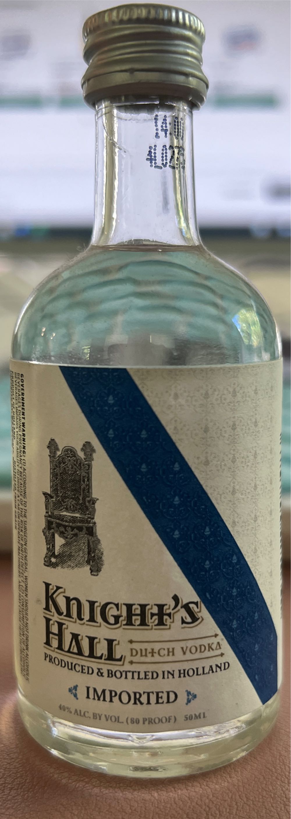 Knight’s Hall Vodka - Knight’s Hall Dutch Vodka (750mL) alcohol collectible [Barcode 839728008056] - Main Image 3