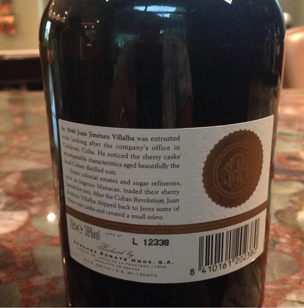 Ingenio Manacas - Sanchez Romate Hnos. (700 mL) alcohol collectible [Barcode 8410161202380] - Main Image 2