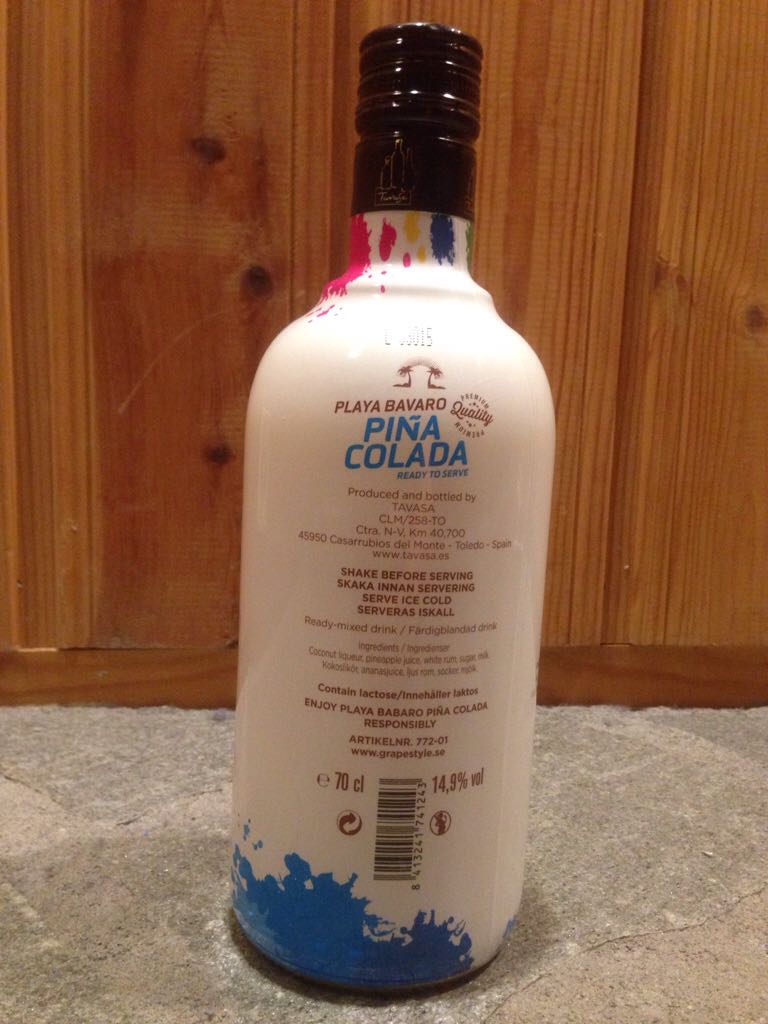 Pińa Colada Playa Bavaro - Tavasa (70 mL) alcohol collectible [Barcode 8413241741243] - Main Image 2