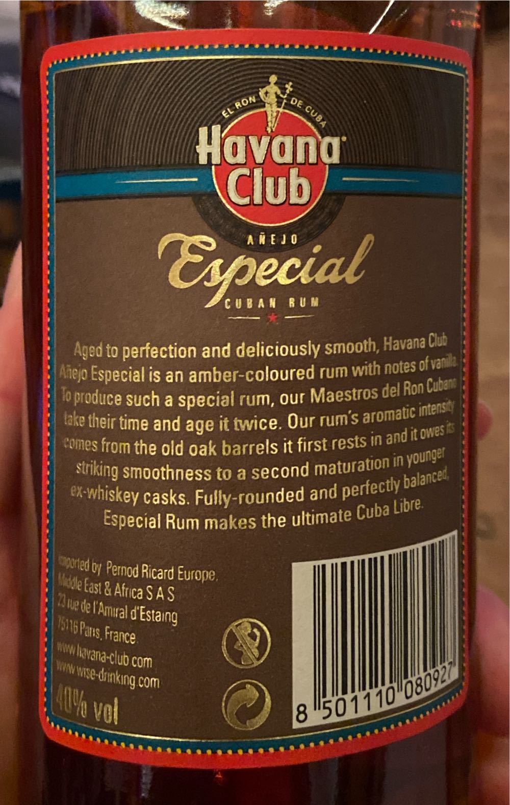 Havana Club Añejo Espacial - Habana Club Internacional (700 mL) alcohol collectible [Barcode 8501110080927] - Main Image 2