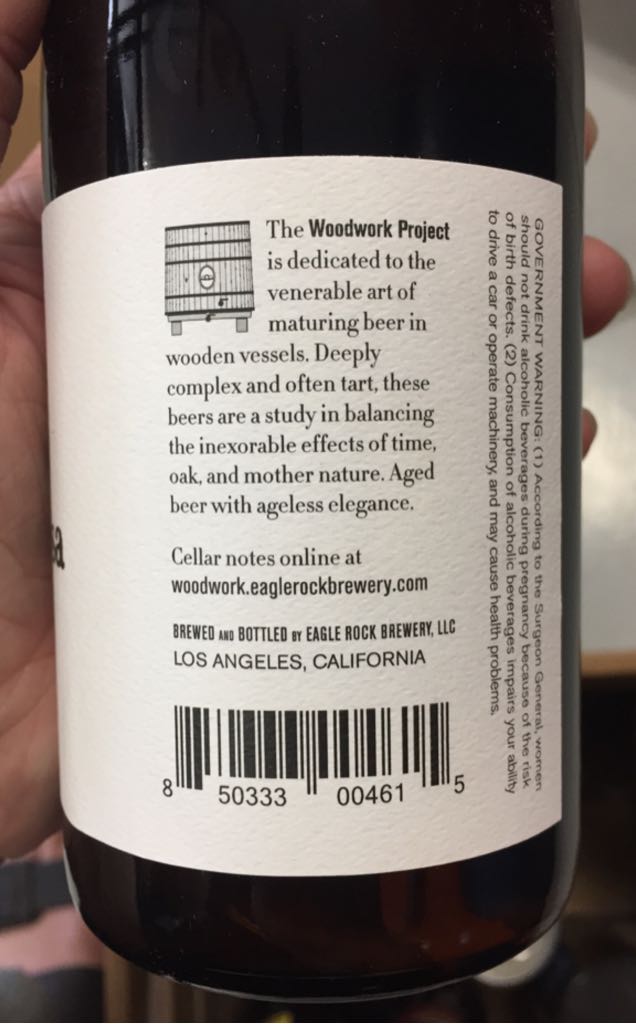 Cerveza Frambuesa - Eagle Rock Brewery (500 mL) alcohol collectible [Barcode 850333004615] - Main Image 2