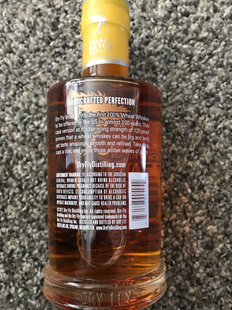Dry Fly - Cask Strength Straight Wheat Whiskey - Dry Fly Distilling, Spokane, WA (750 mL) alcohol collectible [Barcode 850548004042] - Main Image 2