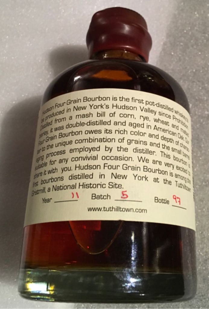Hudson Four Grain - Tuthilltown Spirits (375 mL) alcohol collectible [Barcode 850831002038] - Main Image 2