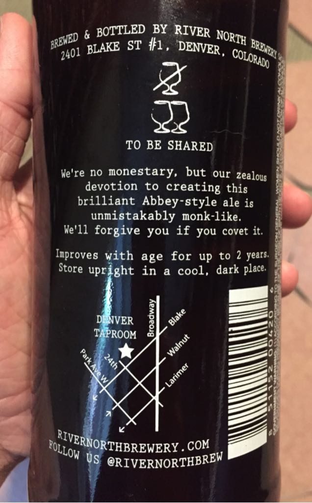 Belgian Style Tripel  - River North Brewery (650 mL) alcohol collectible [Barcode 851152004206] - Main Image 2