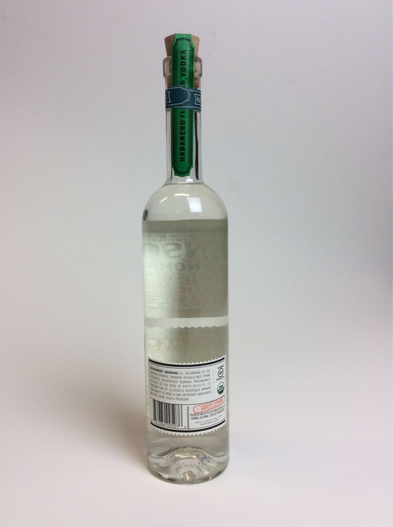 Hanson Of Sonoma Organic Habanero Vodka - Hanson Spirits L.L.C. (750mL) alcohol collectible [Barcode 851334005076] - Main Image 2
