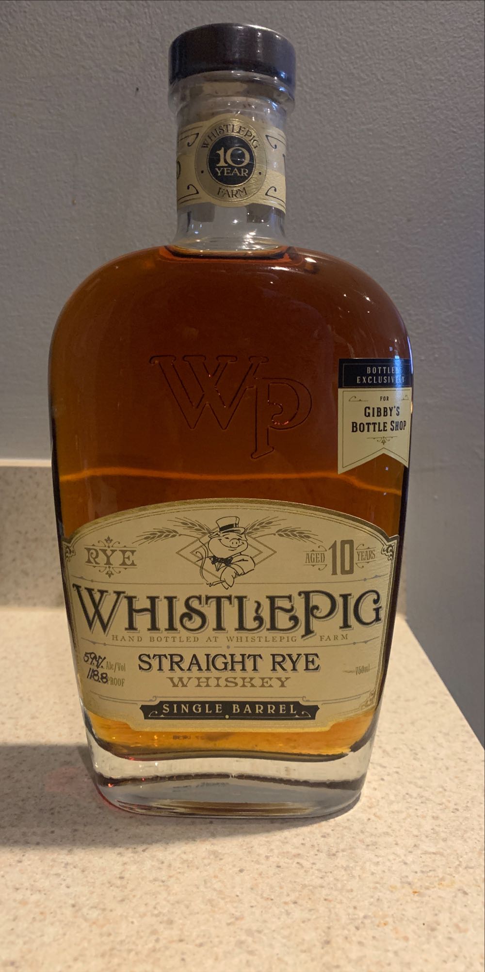 Whistlepig - 10 Year SP Kappys 1940 BS - Bottled by Goamericago Beverages, LLC (750 mL) alcohol collectible [Barcode 851460002307] - Main Image 3