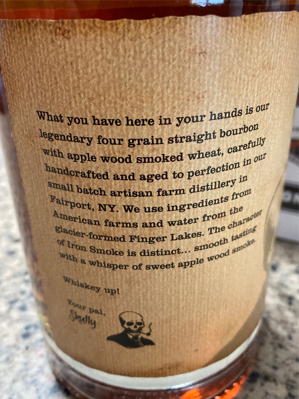 Iron Smoke Applewood Smoked - Iron Smoke Distillery (750 mL) alcohol collectible [Barcode 852001005009] - Main Image 3