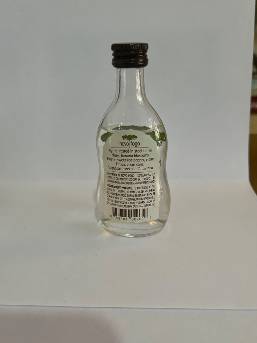 Novo Fogo Silver Cachaca - Agroecologica Marumbi (50mL) alcohol collectible [Barcode 852384002022] - Main Image 2