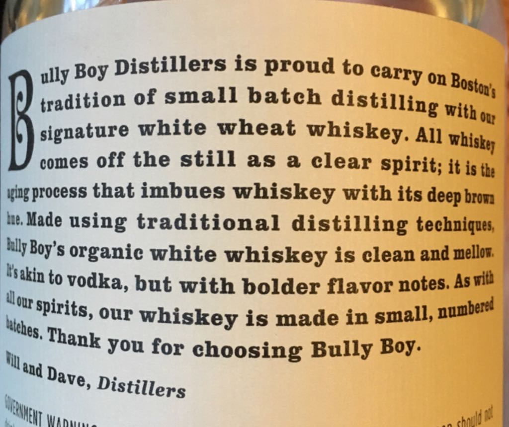 Black And White Scotch Franks Show Bar - Bully Boy (750 mL) alcohol collectible [Barcode 852444003006] - Main Image 2