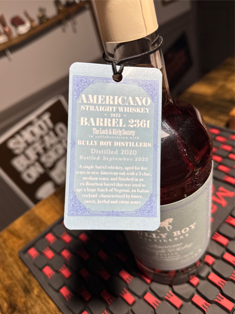 Bully Boy American Straight Whiskey L&K - Bully Boy Distillers (750 mL) alcohol collectible [Barcode 852444003037] - Main Image 3
