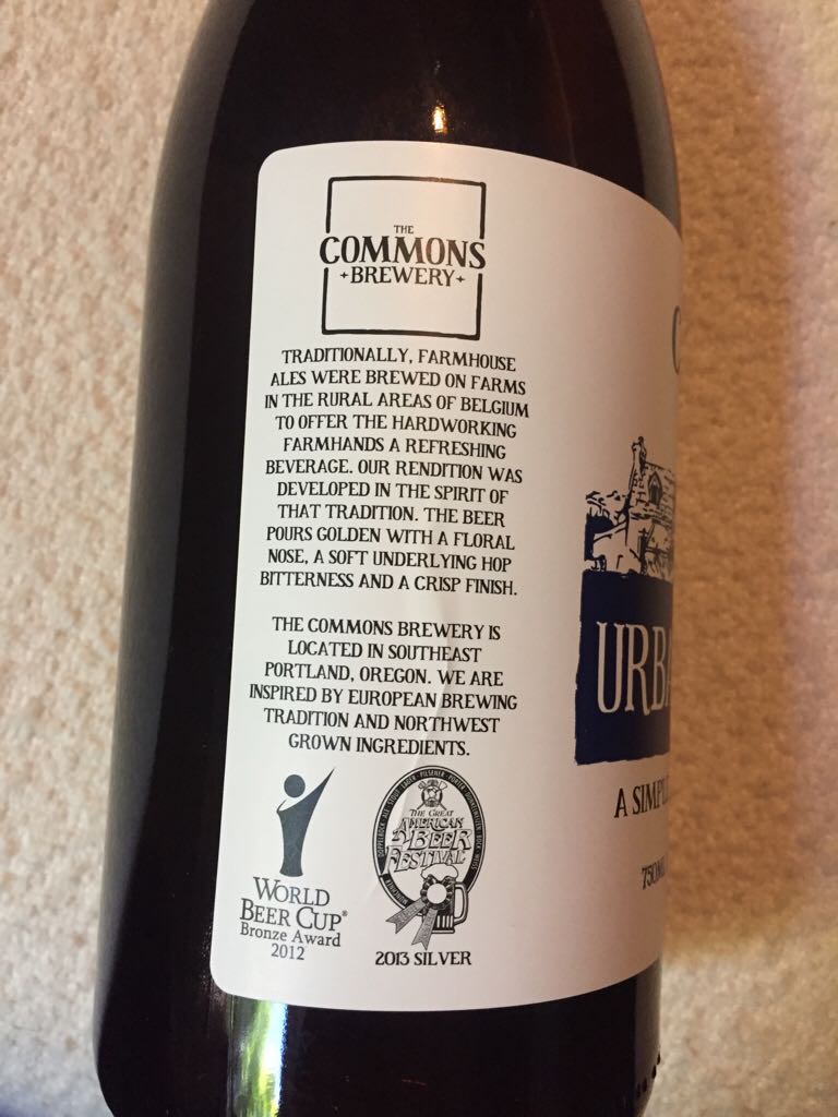 Urban Farmhouse - The Commons Brewery (750 mL) alcohol collectible [Barcode 853366005000] - Main Image 2