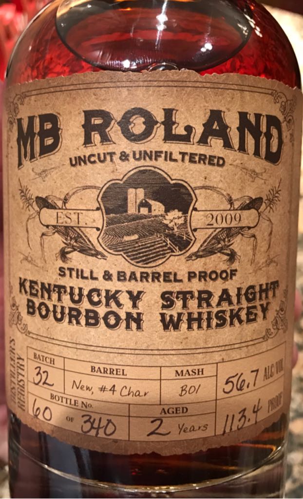MB Roland Kentucky Dark Fired Whiskey - MB Roland Distillery (750mL) alcohol collectible [Barcode 853763002244] - Main Image 2