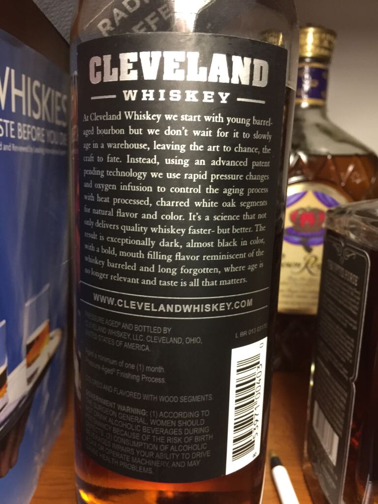 Cleveland Black Reserve - Cleveland Whiskey (750mL) alcohol collectible [Barcode 853971004030] - Main Image 2