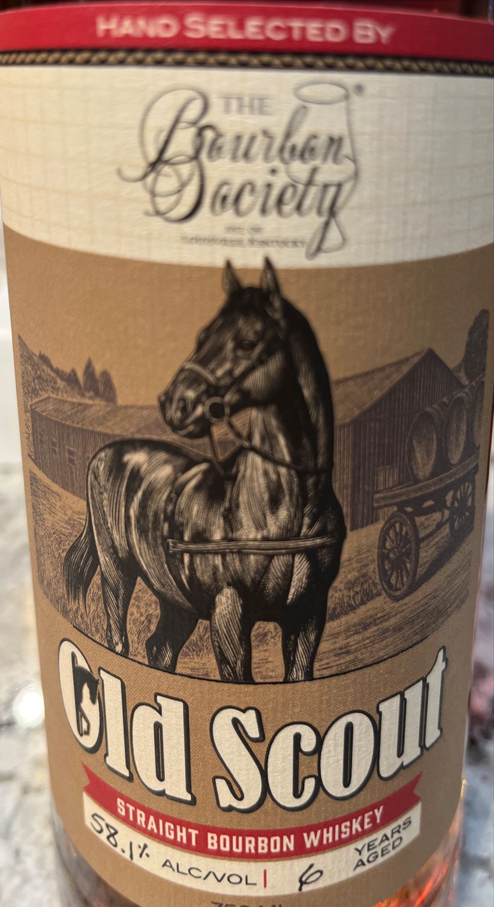 Old Scout Bourbon Whiskey - Single Barrel Select - Smooth Ambler (750mL) alcohol collectible [Barcode 854570002090] - Main Image 3