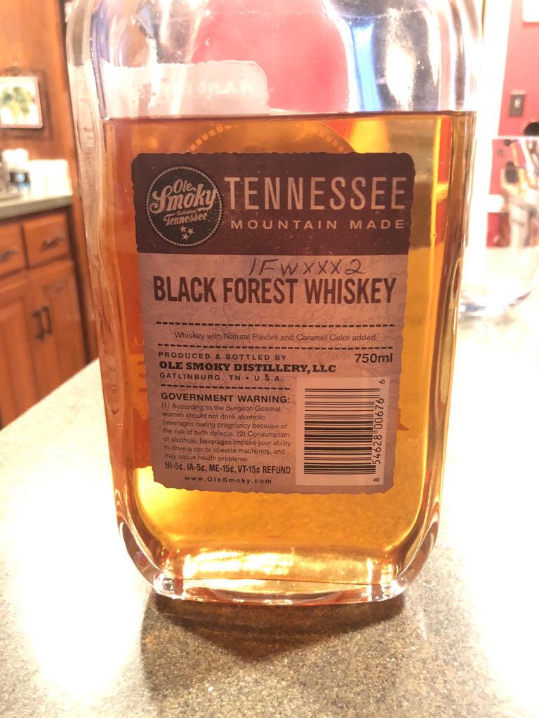 Black Forest Whiskey - Ole Smoky Distillery (750 mL) alcohol collectible [Barcode 854628006766] - Main Image 2