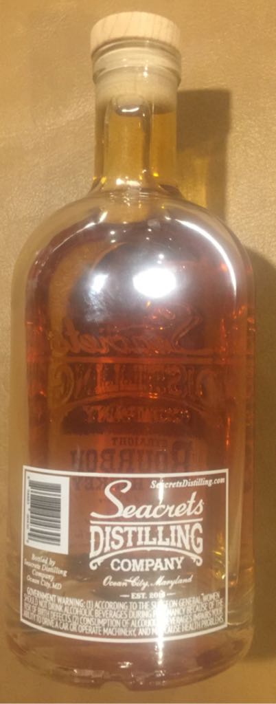Seacrets Straight Bourbon  - Seacrets Distilling Company (750 mL) alcohol collectible [Barcode 854883004309] - Main Image 2