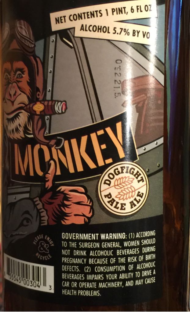 Dogfight Pale Ale - American Brewing Co (22 fl. oz.) alcohol collectible [Barcode 855545003043] - Main Image 2