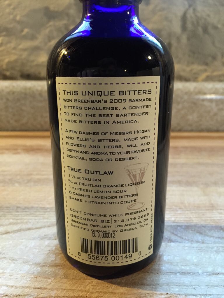 Bar Keep Lavender Organic Aromatic Bitters - Greenbar Distillery (236 mL) alcohol collectible [Barcode 855675001490] - Main Image 2