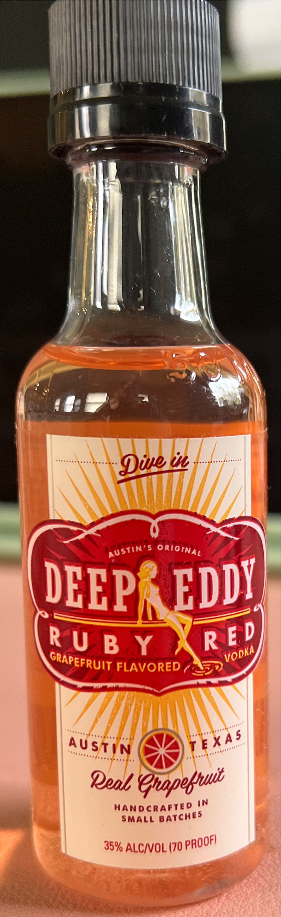 Deep Eddy Ruby Red Grapefruit Flavored Vodka - Deep Eddy Distilling Co. (750mL) alcohol collectible [Barcode 856065002080] - Main Image 3