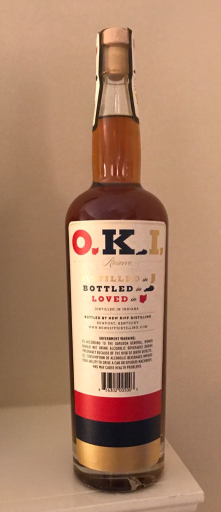 O K I  Reserve   10 Year - New Riff Distilling (750 mL) alcohol collectible [Barcode 856302005003] - Main Image 2