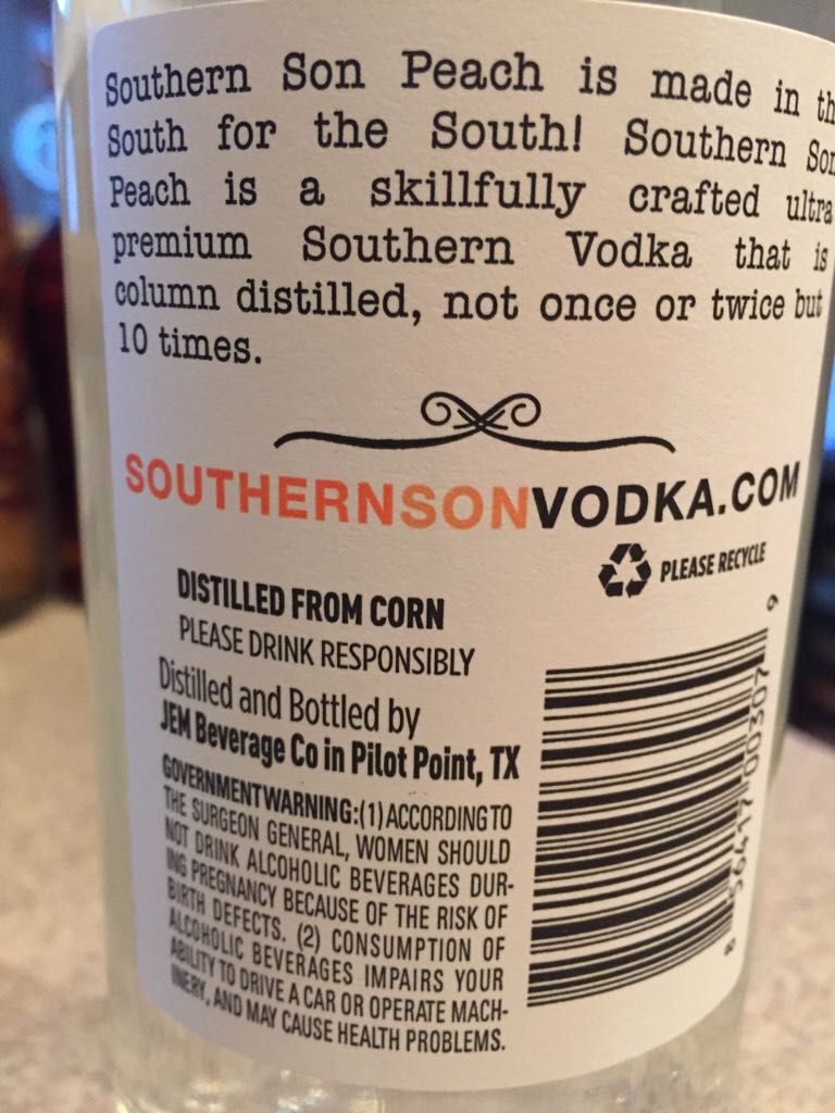 Southern Son - Jem Beverage Co. (750 mL) alcohol collectible [Barcode 856417003079] - Main Image 2