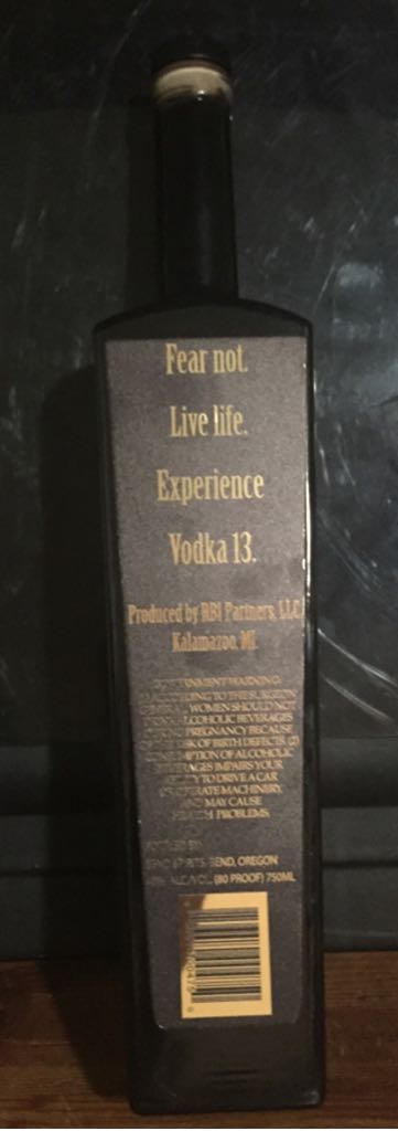 Vodka 13 - Bendistillery (750 mL) alcohol collectible [Barcode 856610004750] - Main Image 2