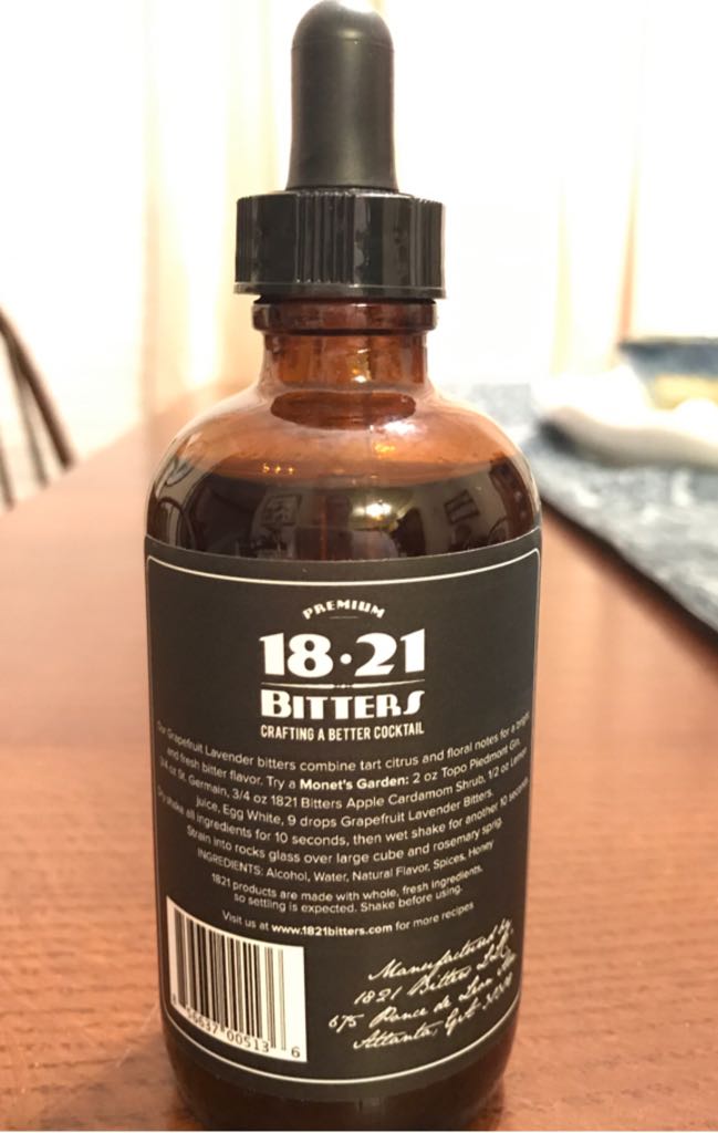 Grapefruit Lavender Bitters - 1821 Bitters (4 fl. oz.) alcohol collectible [Barcode 856637005136] - Main Image 2