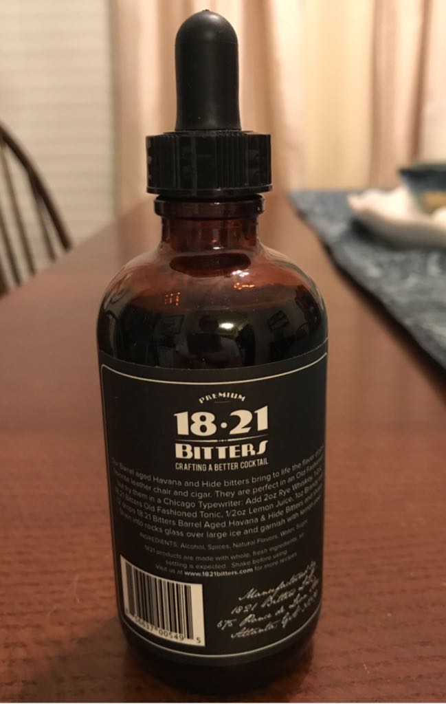 Havana & Hide Bitters - 1821 Bitters (4 fl. oz.) alcohol collectible [Barcode 856637005495] - Main Image 2