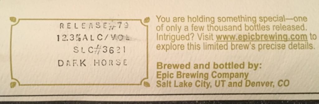 Big Bad Baptist - Epic Brewing (22 fl. oz.) alcohol collectible [Barcode 856757002275] - Main Image 2