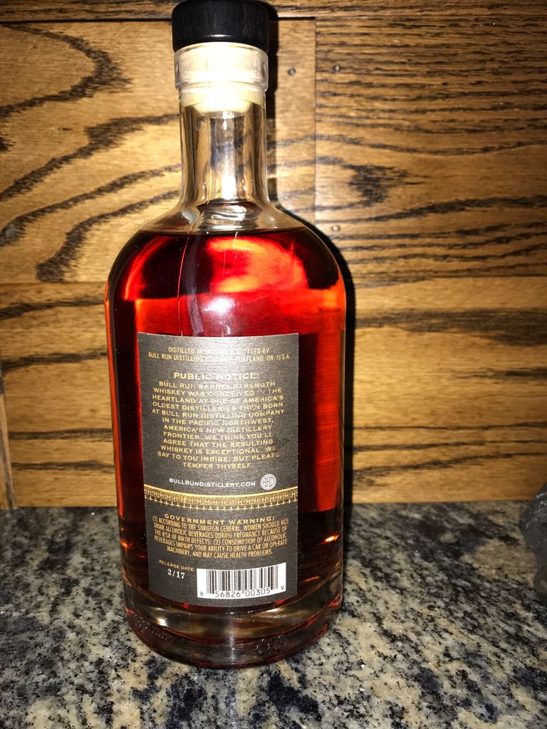 Bull Run Straight Bourbon Whiskey - Bull Run Distilling Co. (750 mL) alcohol collectible [Barcode 856826003059] - Main Image 2
