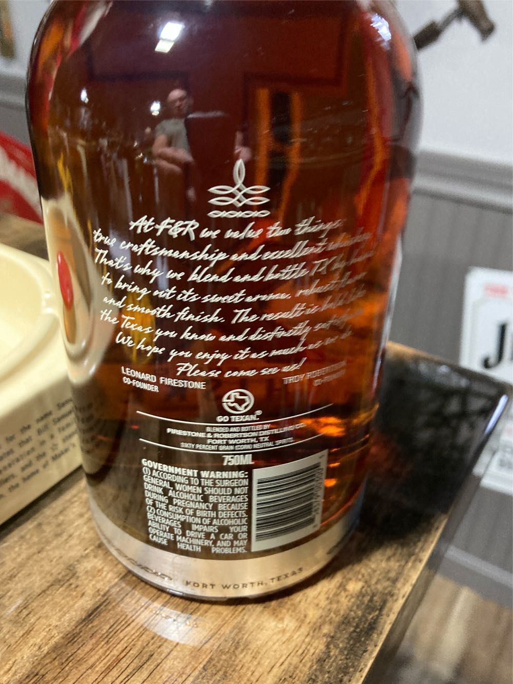 Firestone TX Blended Whiskey - Firestone & Robertson Distlling Co. (750 mL) alcohol collectible [Barcode 858379003005] - Main Image 4