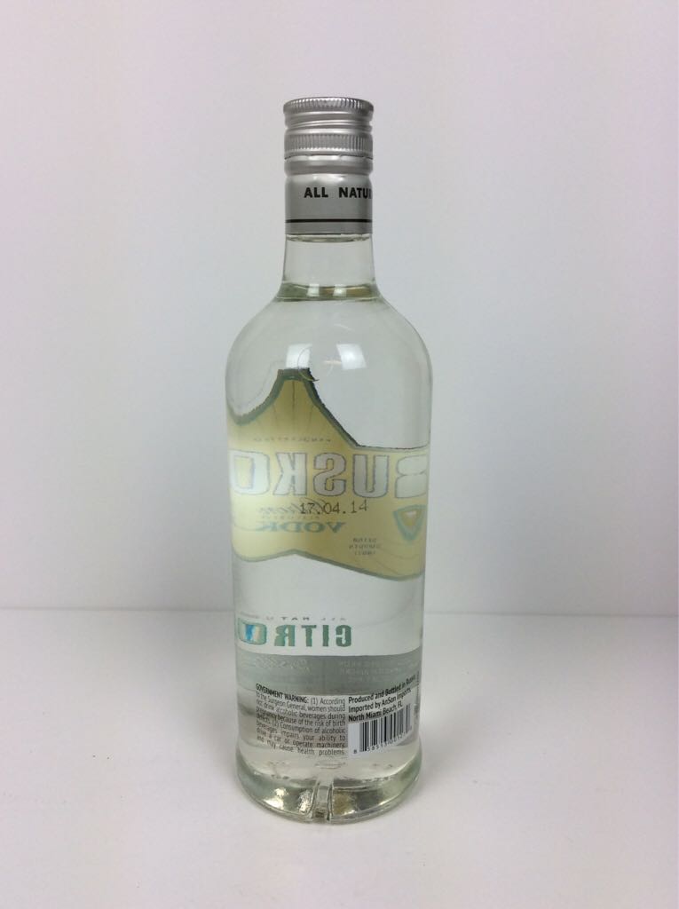 Ruskova Citron Flavored Vodka - Ruskova Distillery (750mL) alcohol collectible [Barcode 858513001270] - Main Image 2