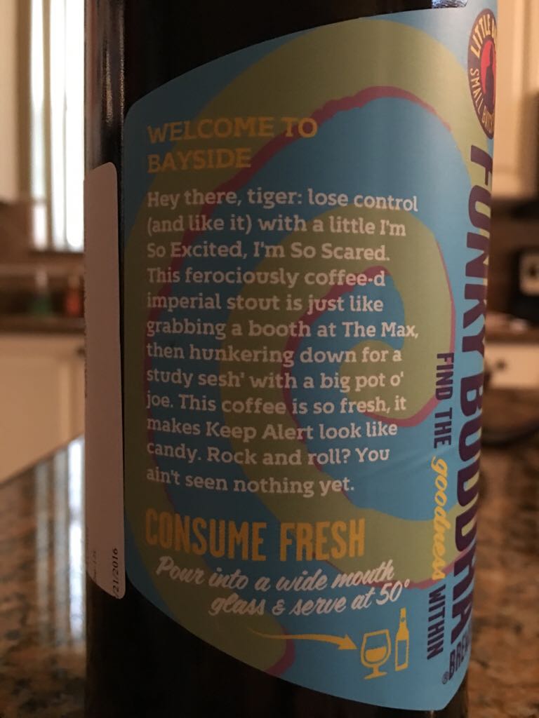 I’m So Excited I’m So Scared - Funky Buddha (750 mL) alcohol collectible [Barcode 858674005360] - Main Image 2