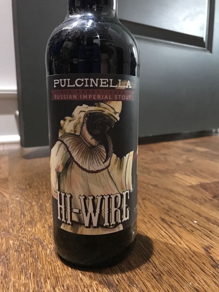 Pulcinella Russian Imperial Stout - Hi-Wire Brewing Company (22 fl. oz.) alcohol collectible [Barcode 859086004392] - Main Image 1