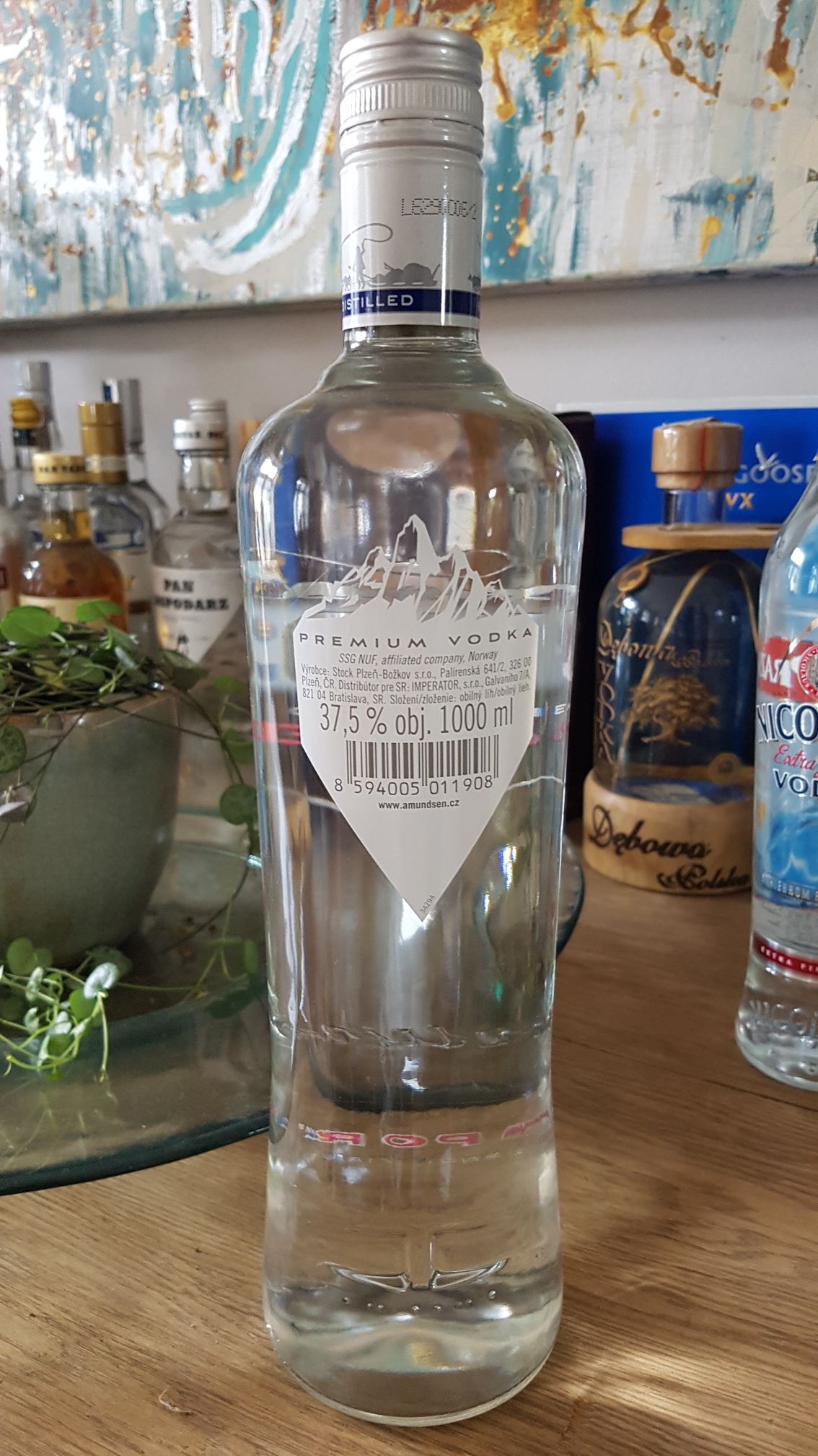 Asmundsen Premium vodka 1000ml 37.5% - Asmundsen (1000mL) alcohol collectible [Barcode 8594005011908] - Main Image 2