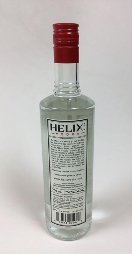 Helix Vodka - Eldfjallabrugg Ehf (750mL) alcohol collectible [Barcode 859544005046] - Main Image 2
