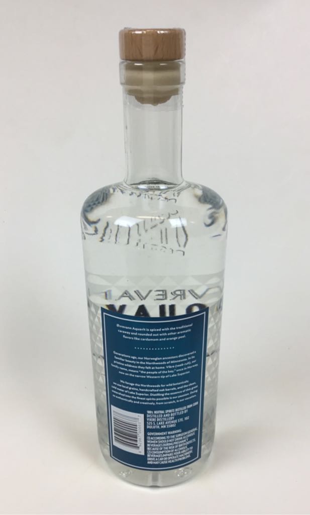 Ovrevann Aquavit - Vikre Distillery (750mL) alcohol collectible [Barcode 862367000037] - Main Image 2