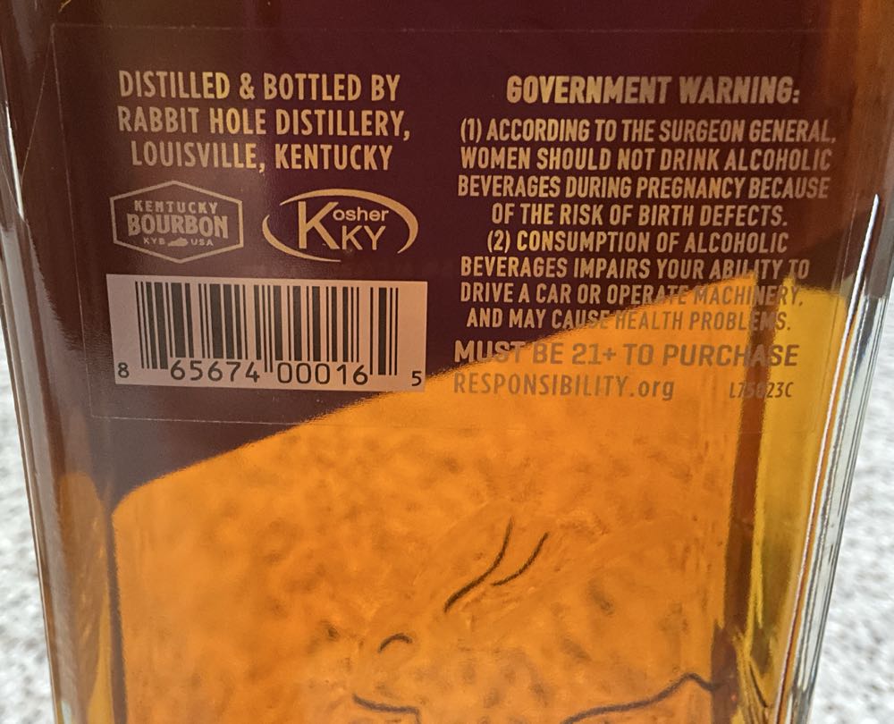 Rabbit Hile  Cavehill - Rabbit Hole Distilling (750mL) alcohol collectible [Barcode 865674000165] - Main Image 3